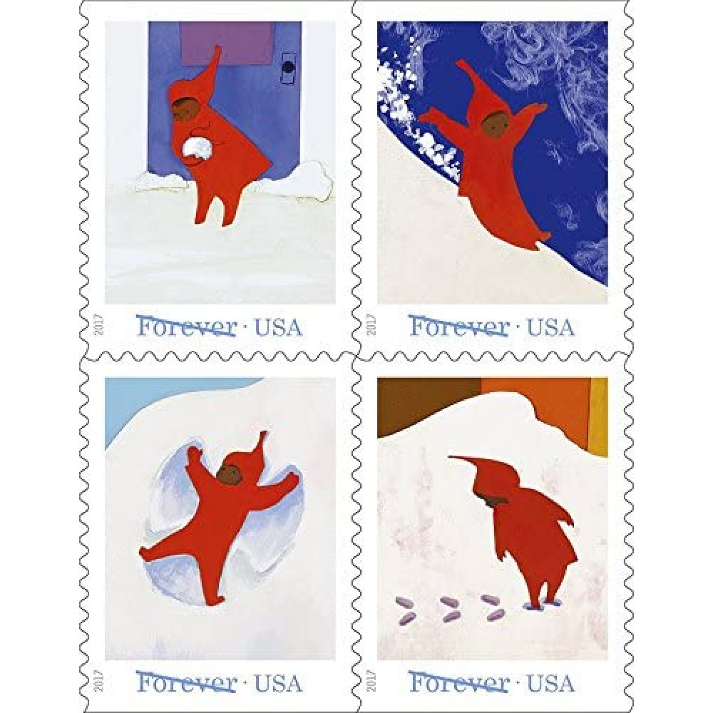 (2017) USPS Snowy Day Forever Postage Stamps