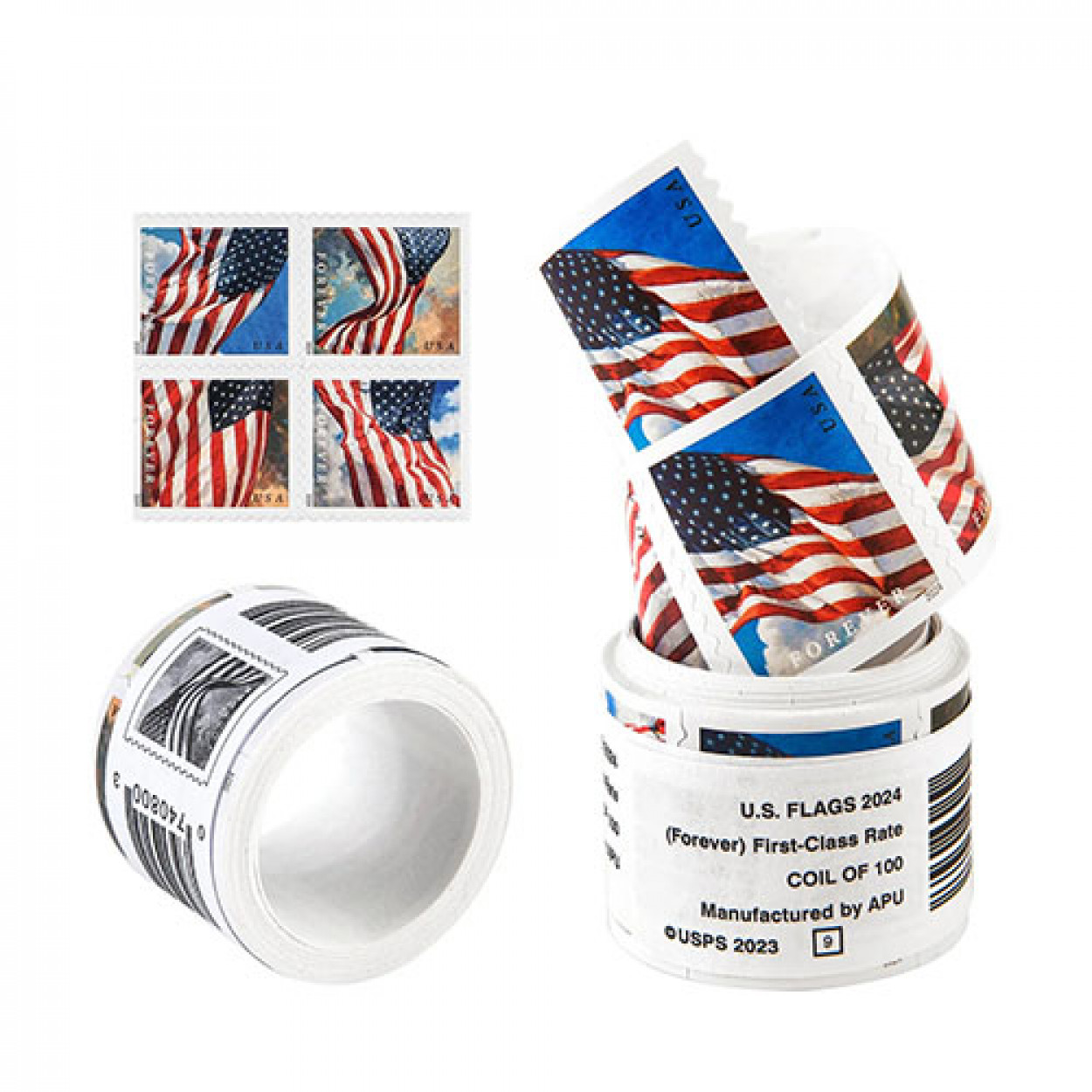 2024 USPS Forever American Flag Stamps Rolls