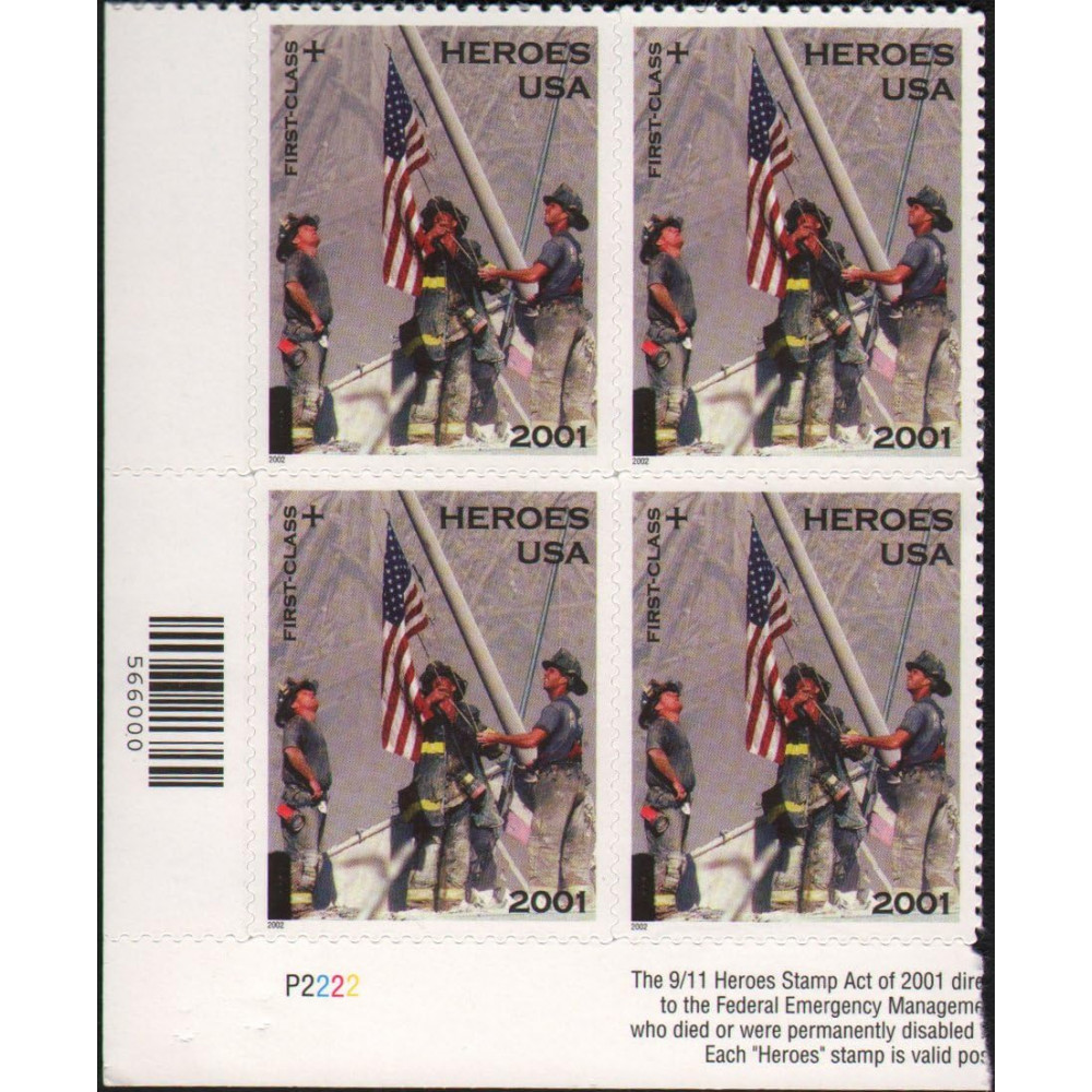 2001 US America Responds 9-11 Heroes Postage Stamps