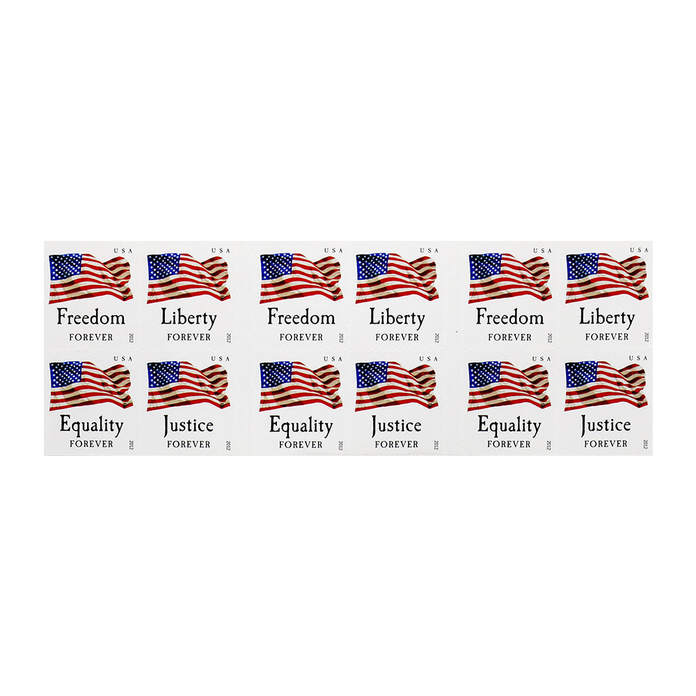 2012 USPS Forever Stamps Four Flags Flag and Equality
