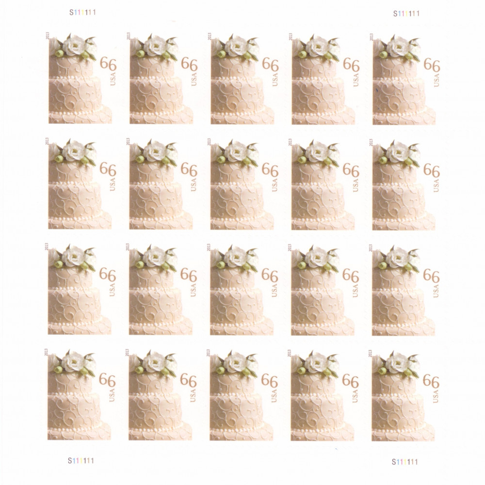 2014 US Wedding Cake Postage Stamps